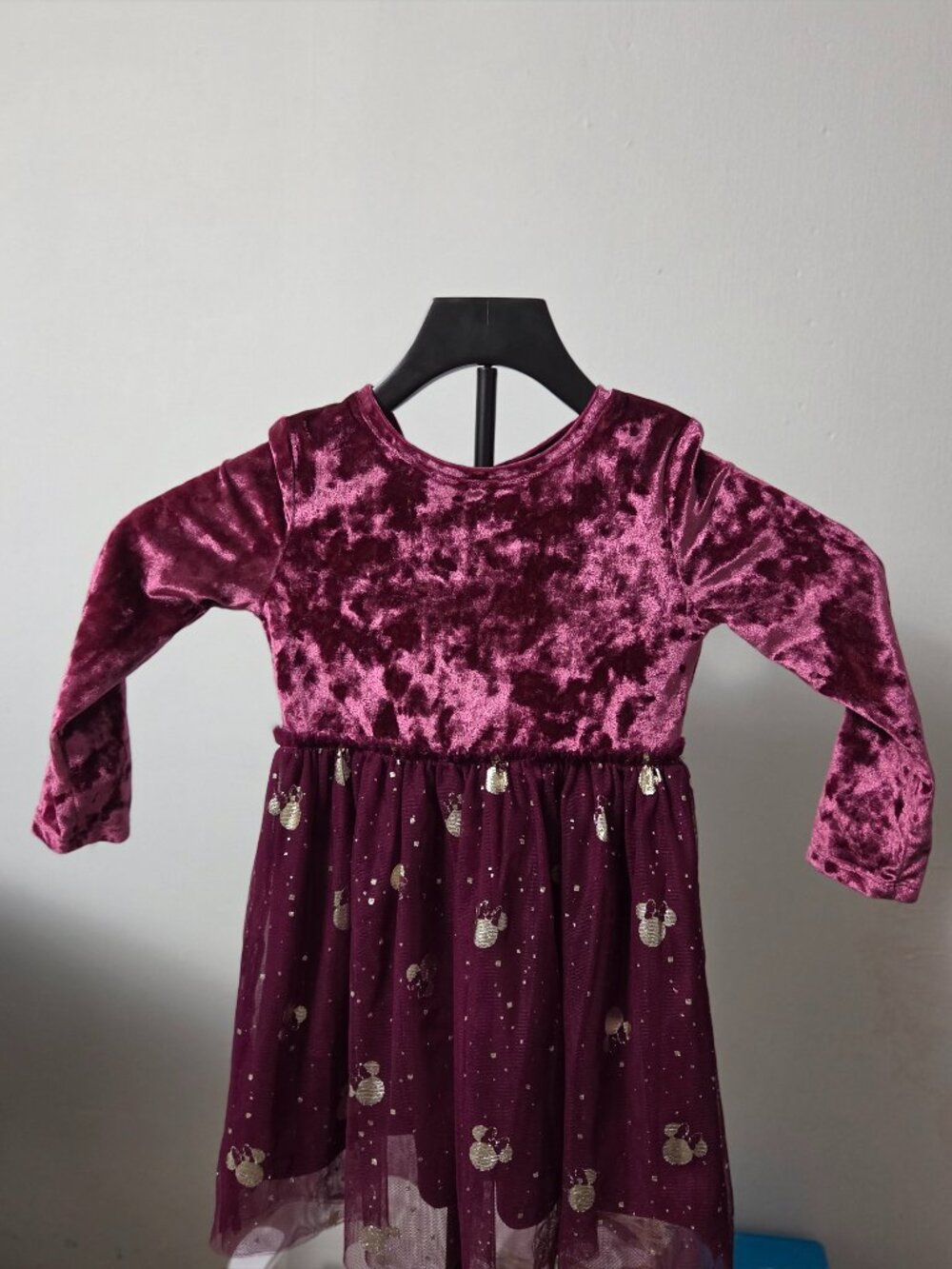 Disney Minnie Mouse Velvet & Tulle Holiday Dress Size 2T
